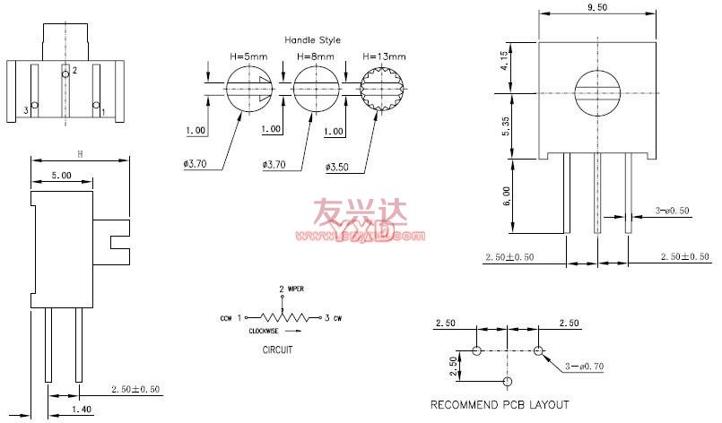 3386電位器_3386X_技術(shù)參數(shù)